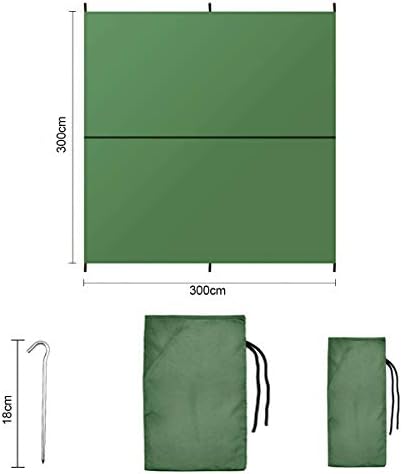 Dokpav 3m x 3m Camping Tent Tarp Shelter, Camping Tarpaulin Anti UV, Lightweight Hammock Rain Fly Waterproof, Camping Tarp Shelter with 6 Aluminium Stakes, 8 Ropes and Carrying Bag for Outdoor Picnic