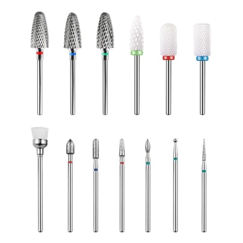Brocas de cerámica para manicura y pedicura completa, juego de limado y pulido de uñas en gel