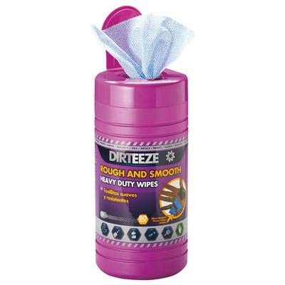 Dirteeze Rough and Smooth Heavy Duty Wipes-80 Pre-Wet Wipes-Double Side Micro Beads