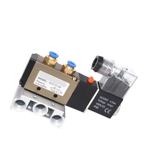 Distributeur pneumatique 4V210-08 5/2 voies bloc de commande 10 stations 24V