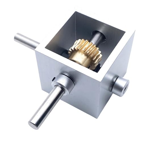 Angle Steering 90 Degree Worm Gear Reducer Commutator 1 to 10 Transmission Self Locking Corner Device Steering Gearbox Driving Change(8mm Shaft)