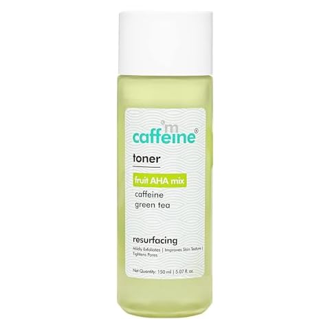 mCaffeine Toner with Fruit AHA Mix and Green Tea - Cooling Cucumber - Tightens Pores, Reduces Oil and Improves Skin Texture - Alcohol Free - 5.07 oz Cover