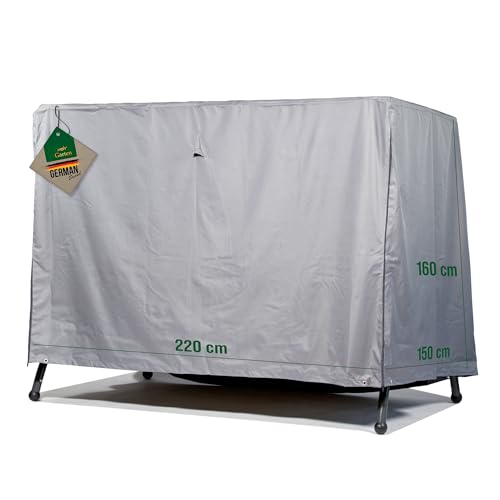 Mehr Garten Hollywoodschaukel 3 Sitzer Abdeckung, 220x150x160 cm, grau, Oxford 600D Gewebe,...