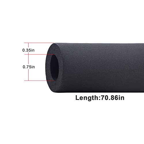 UOWGA Pipe Insulation Foam Pipe Insulation Pipe Sleeve for Indoor Outdoor Plumbing Pipe Handle Grip 6ft Long Black (0.75"x0.35")