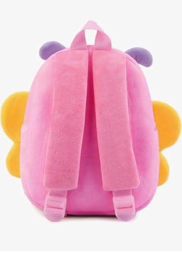 Image of Cute Butterfly Design Backpack for Boys & Girls | Soft Toy School Bag | Lightweight Preschool Nursery Travel Bag | Cute Animal Design Backpack for Toddlers 35CM