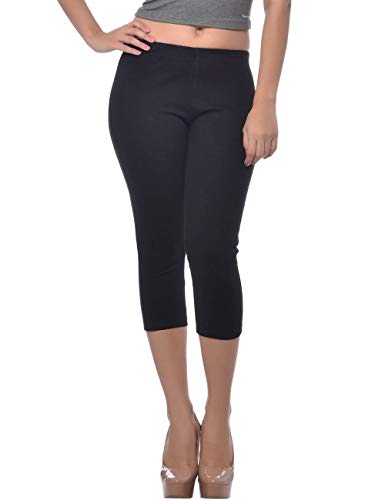 Image of Frenchtrendz Women's Cotton Modal Spandex Stretchable Slim Fit Jegging Capris