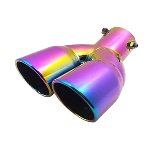 車排気管 に適合する C-HR CHR 2017-2022用 ステンレススチール製排気管マフラー テールパイプチップ オートアクセサリー 1個 ステンレス 排気管(Multicolor)