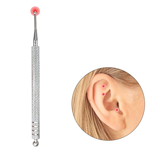 Foto von Akupressurstift, Meridianstift Akupressur Stab, Akupressurstift Massage Stift, Akupunktur-Stäbchen ​Narbenpflege Edelstahl, Länge 10 cm Kugel Ø 2/5 mm