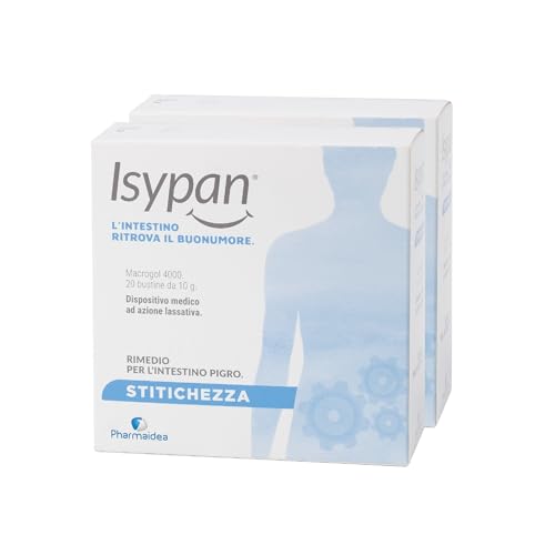 ISYPAN® Stitichezza Macrogol 4000 – 40 Bustine da 10g – Lassativo Osmotico per un Sollievo Delicato e Efficace - [Confezione da 2]