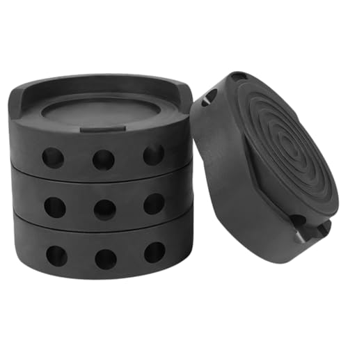 NULYLU Pcs Anti-Vibration Washing Machine Pads Stabilizer Feet for Floor Protection Noise Reduction TPU Material Black