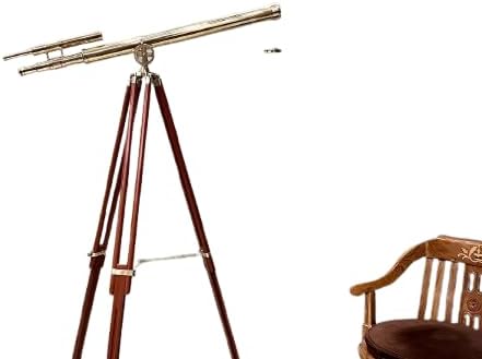 Victorian Marine Antique Floor Standing Brass Telescope Navy Adjustable Vintage Home Decor