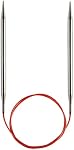 ChiaoGoo 40-Inch Red Lace Stainless Steel Circular Knitting Needles, 6/4mm