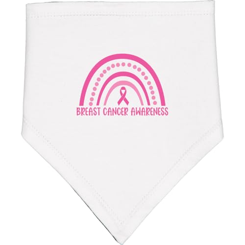 inktastic Breast Cancer Awareness Rainbow Baby Bandana Bib
