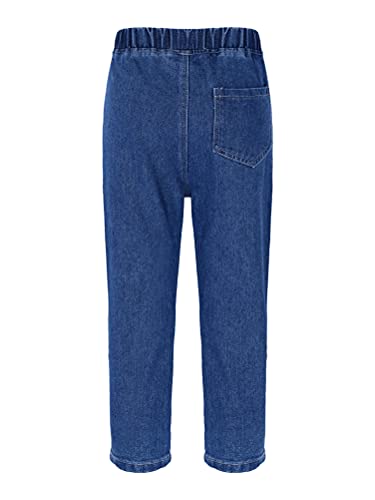 Little Kids Boys Jean Pants Elastic Waist Pull On Straight Denim Jeans Trousers Daily Wear2