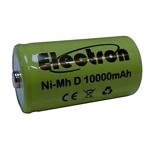 Batteria ricaricabile Ni-Mh Torcia D 1,2V 10000mAh 10Ah 61x33mm 33x61mm NiMh