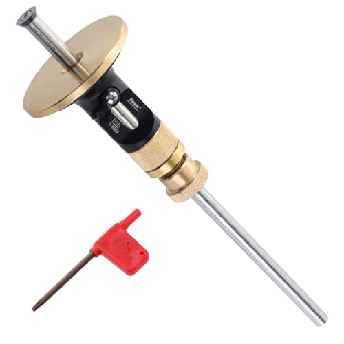 UKCOCO Marcador de Carpintería Tipo Europeo Cuchilla de Metal Duro Herramienta para Dibujo de Líneas Paralelas Ajuste Fino 02 MM Barra Deslizante de Acero Inoxidable y Llave de