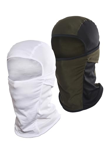 Image of inchPack of 2 Black & Blue Premium Face Mask for Bikers I Breathable Full Face Cover Balaclava for Men I Helmet Mask for Dust Protection