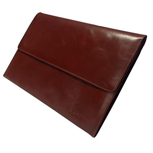 Pasta Envelope Executiva Couro 110-R Personalizada Raffai Couros - Whisky