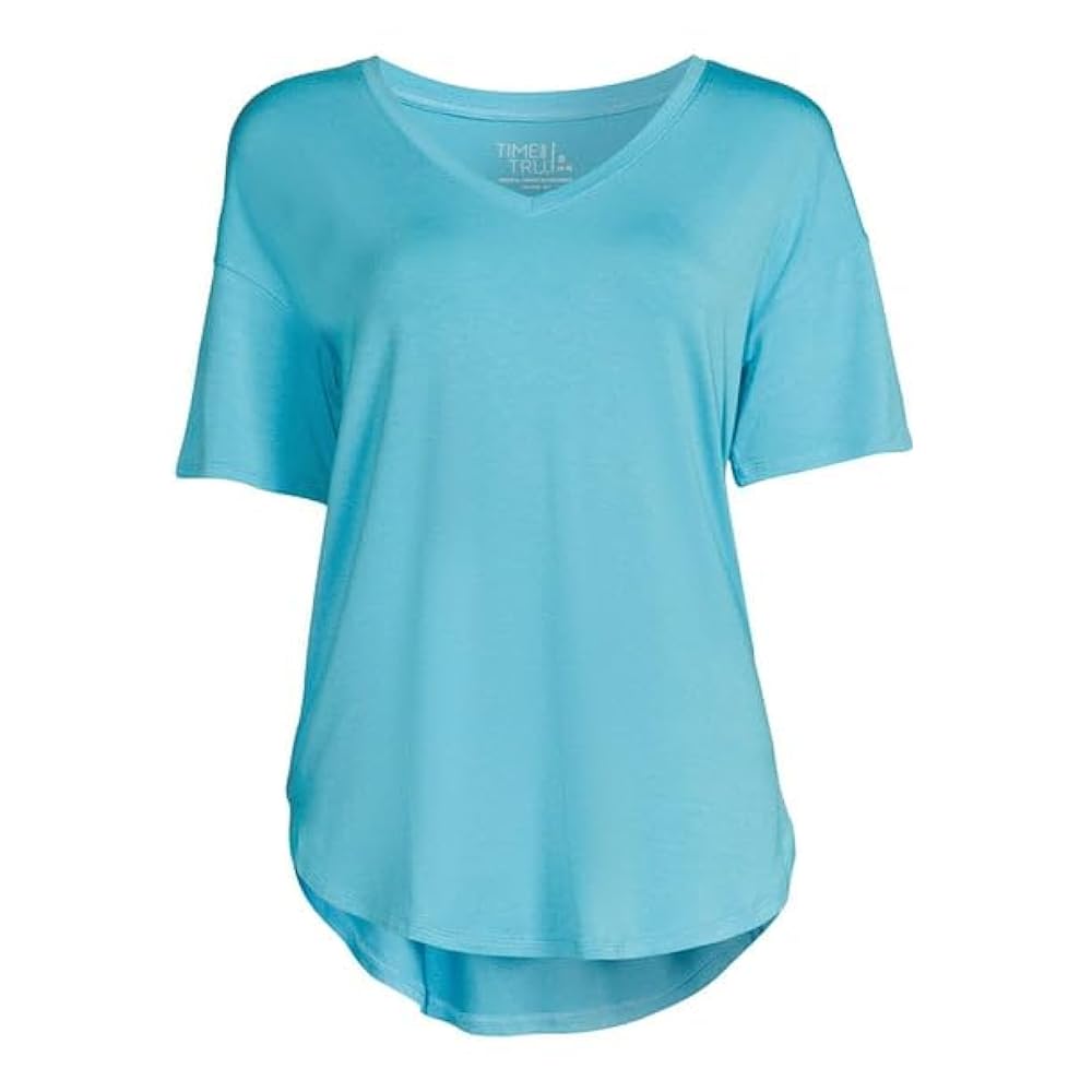 Time and Tru Women's V-Neck High Low Pullover Tunic T-Shirt