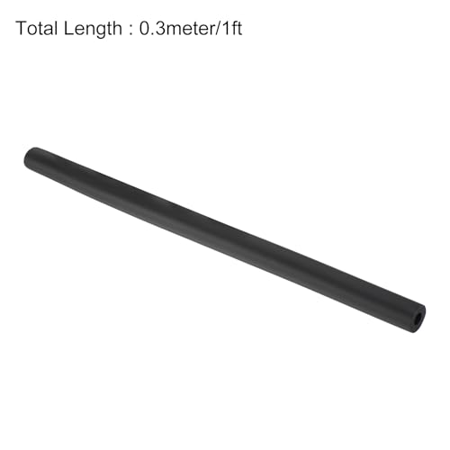 Image of uxcell Foam Tubing for Handle Grip Support,8mm(5 /16 inch) ID 18mm(0.71 inch) OD 0.3 Meter /1ft Length Black