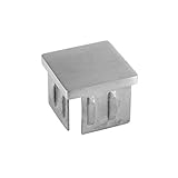 Cosch Edelstahl flexible Endkappe flach V2A Edelstahl (Rohranschluss 100 x 100 mm)