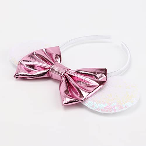 Image of DRESHOW Mouse Ears Bow Headbands Glitter Party Decoration Cosplay Costume for Women