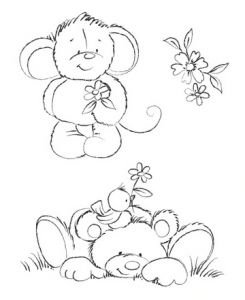 Marianne DesignClear Stamps Set SFUN0005 Beary Sweet Bear "18th 21st 30th 40th 50th 60th 70th 80th 90th Birthday, Set of 3 Stamps