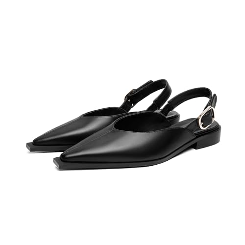 Beauty Cry Black Slingback Pointed Toe Flats for Women by Beauty Cry - Used condition - US$28.79