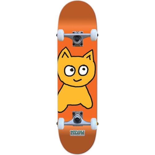 Meow Skateboards Big Cat Orange Micro Complete Skateboard - 6.5