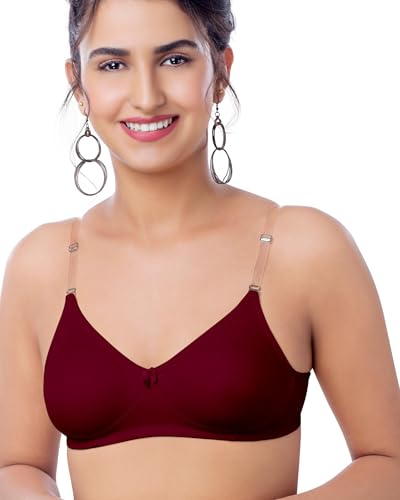 Image of Brida Breathable Cotton Non-Padded Transparent Bra - Comfortable, Stylish, and Lightweight Lingerie for Women - Monica