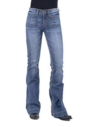 Stetson Women's 921 High Waist Flare Jeans Blue 18 LNG