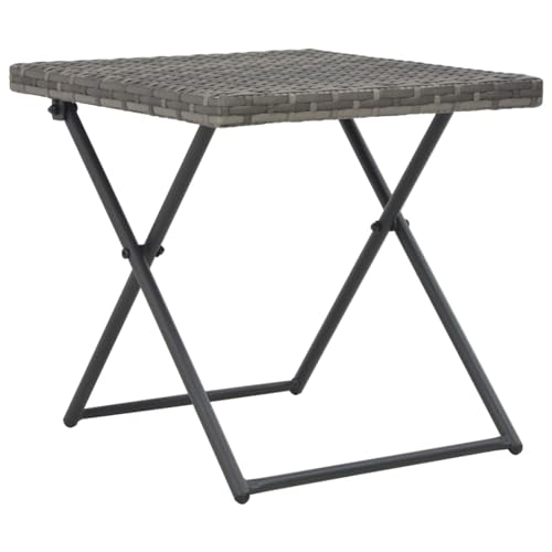 Chaises de jardin pliantes en polyrotin gris gain de place - 7