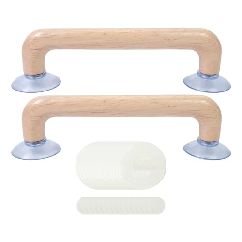 Agarres para regla de acolchado, herramienta de plantilla de ventosa para corte de tela, goma con mango de madera, mango de agarre acolchado, para encuadernación de costuras, amantes de las