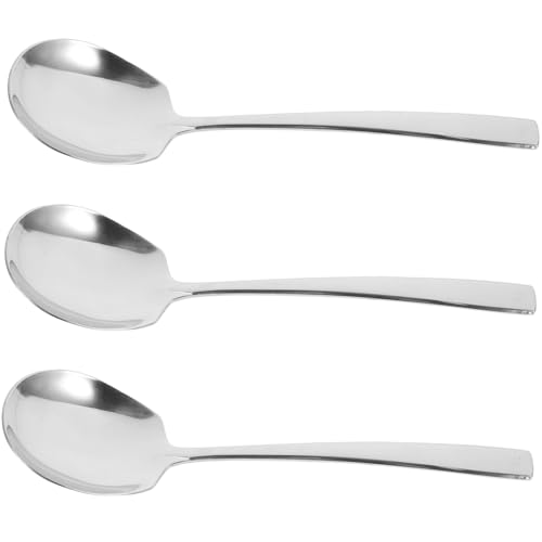 Garneck Sturdy Stainless Steel Large Serving Spoons for Buffet Restaurant Use 3 Pack