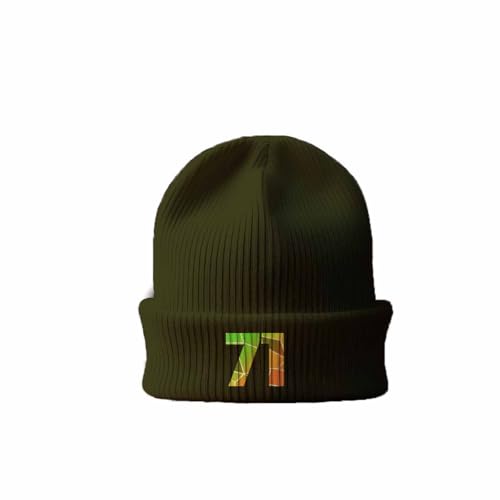 Bonnet olive 71 Number Cuffed Beanie pour l'hiver