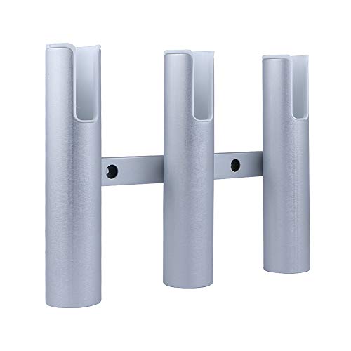 Aluminium Fishing Rod Holder For Boat, 3 Tubes Linked Rod Rack Wall-Mounted Fishing Pole Rack For Wall, Boat Rod Holder For Garage #TOP2