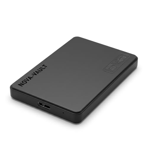 Image of MAYUMI NOVA-Vault 250GB Portable External Hard Disk Drive, USB 3.0 High Speed, Slim & Lightweight, Plug & Play, with OTG Adapter for Phone, for Laptop, PC, Smart TV, Gaming Console (Black)