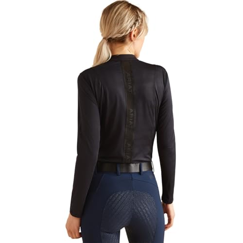 ARIAT Women's Breathe 1/4 Zip Baselayer, Black, X-Small - image 2