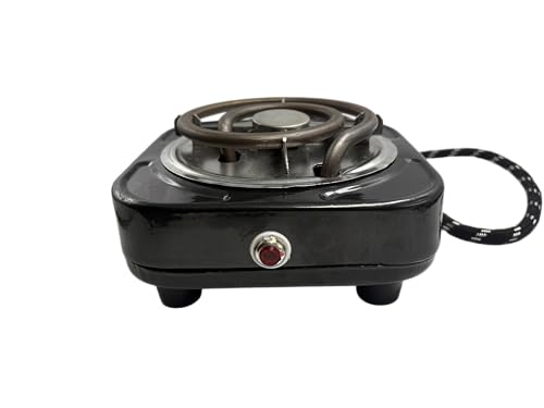 Image of Electric Coil 500W Charcoal Burner Multipurpose Mini Electric Hot Plate Small Charcoal Burner Hot Plate Travel Coal Heater Sigdi for Home & Hostel -Color May Vary (Non Variable)