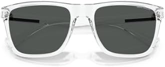 Armani Exchange Man Sunglasses Matte Grey Frame, Orange Mirror Red Lenses, 61MM