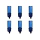 ANIMALPLAST 6 Stück 100 ml Vogelwasserspender, Vogelfutterspender, Vogelkäfig, hängender automatischer Wassersamenspender, geeignet für kleine bis mittelgroße Vögel (Blau-Blau, dünnes Netz)