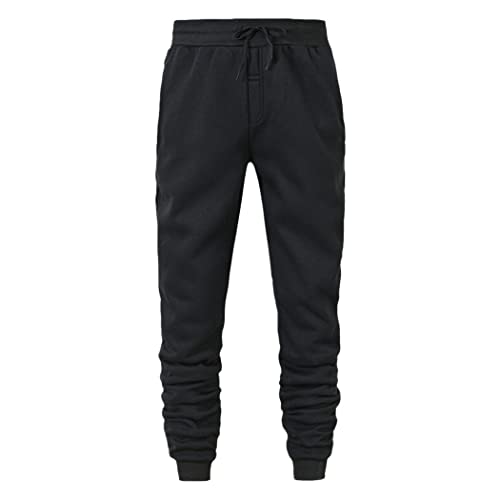 Pantalon de bodybuilding slim noir pour homme stretch printemps automne
