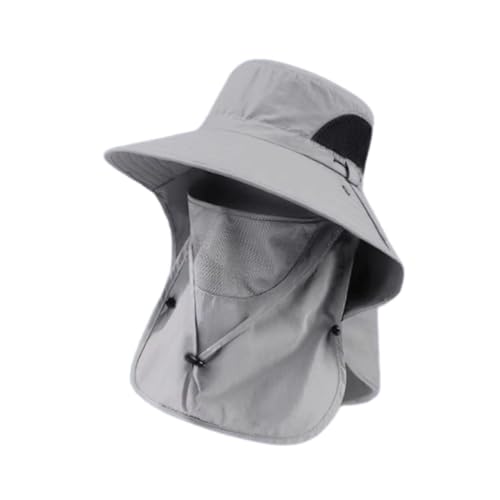 KavandirJP Sun Hat Breathable Fishing Hat Wide Brim Bucket Hat Removable Face Cover Neck Flap Quick Dry Nylon Suitable for Men Women Outdoor Activities Camping