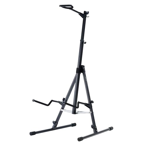 AWEDA Acoustic Double Bass Stand Adjustable Neck and Support Arms Portable Cross-bar Structure