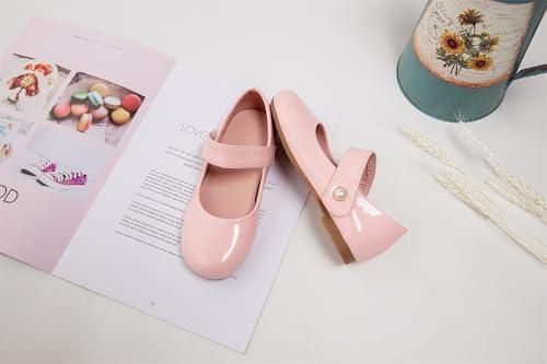 Girl's Retro Penny Pearl Strap Closed Square Toe Low Chunky Heel Snap Comfortable Ballets Work Vintage Office Flats Formal Occasion Concise Dating Business Casual Daily Wear Shoes4