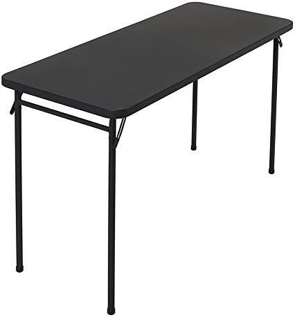 Cosco ABS Top Folding Table, 20 by 48-Inch, Black