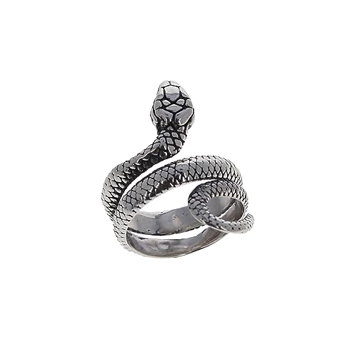 Silver Snake Ring, Sterling Silver, Wrap Around Ring, Gothic Jewelry, Snake Jewelry, Animal Jewelry, Alternative Fashion, Serpent Ring