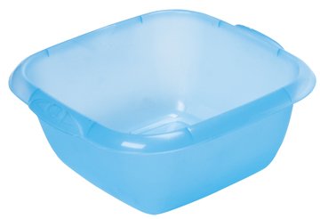 Montessori N' Such Set of 4 Italian Style Blue See-Thru Child-Sized Square Dishpan with Handles & Pouring Spout