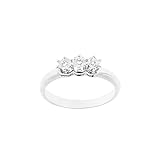  Grama & Mounier Anello in Oro Bianco 18Kt. con Diamanti da 0.42Ct. Cod. GM052 - Misura 8