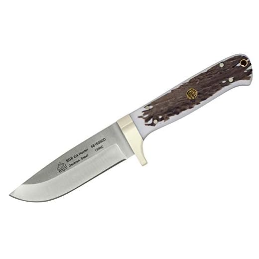 Puma SGB Elk Hunter POM Commando Stag Hunting Knife with Leather Sheath Stag